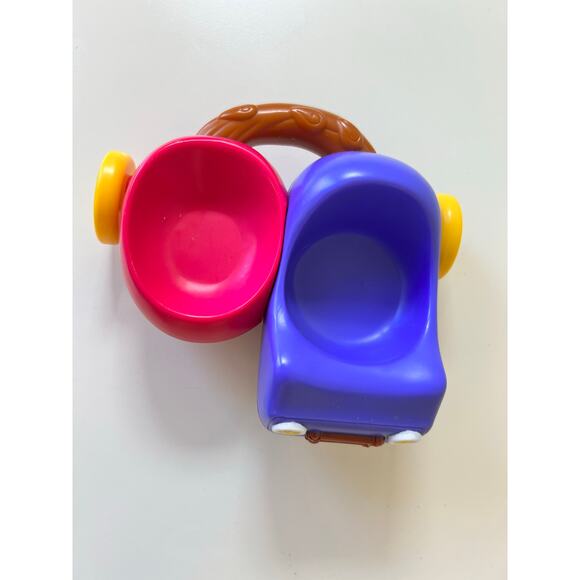 Playskool Hasbro Weebles Wobble Go Cart Side Car 2009 w/Red Park Bench 2003 - Picture 4 of 11